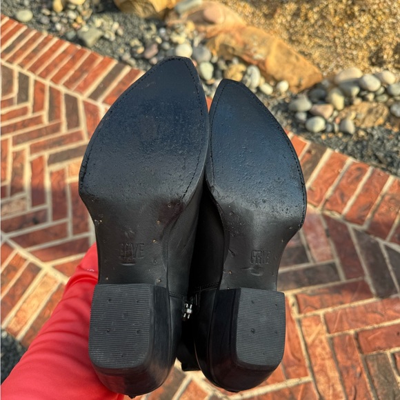 Frye Sacha Moto Shortie Black Boots - Picture 4 of 5